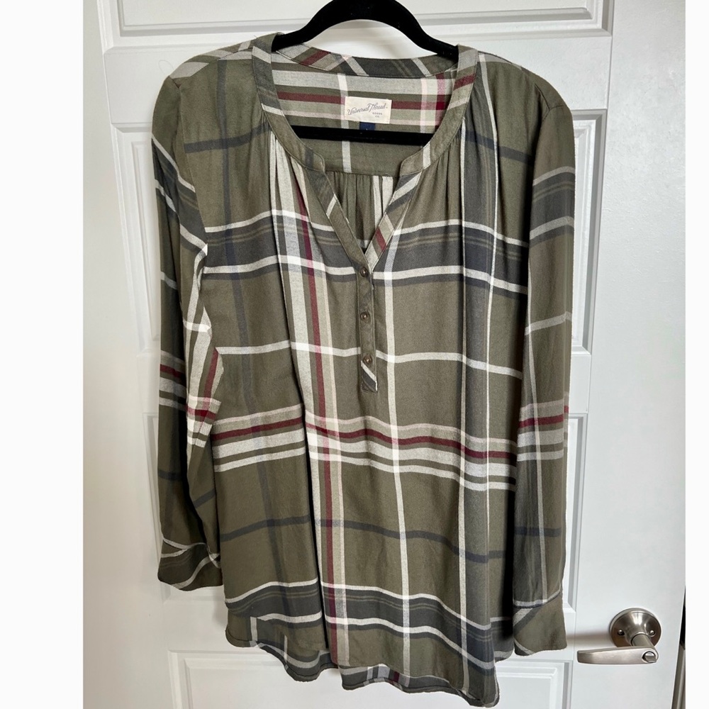 Green Flannel Size L